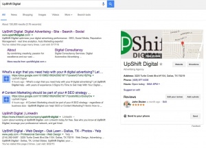 UpShift Digital Google Search